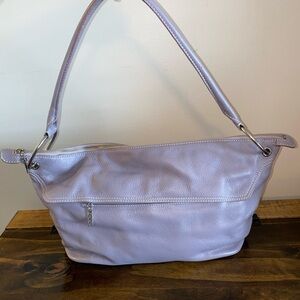 Maxx New York Purple Leather Shoulder Purse